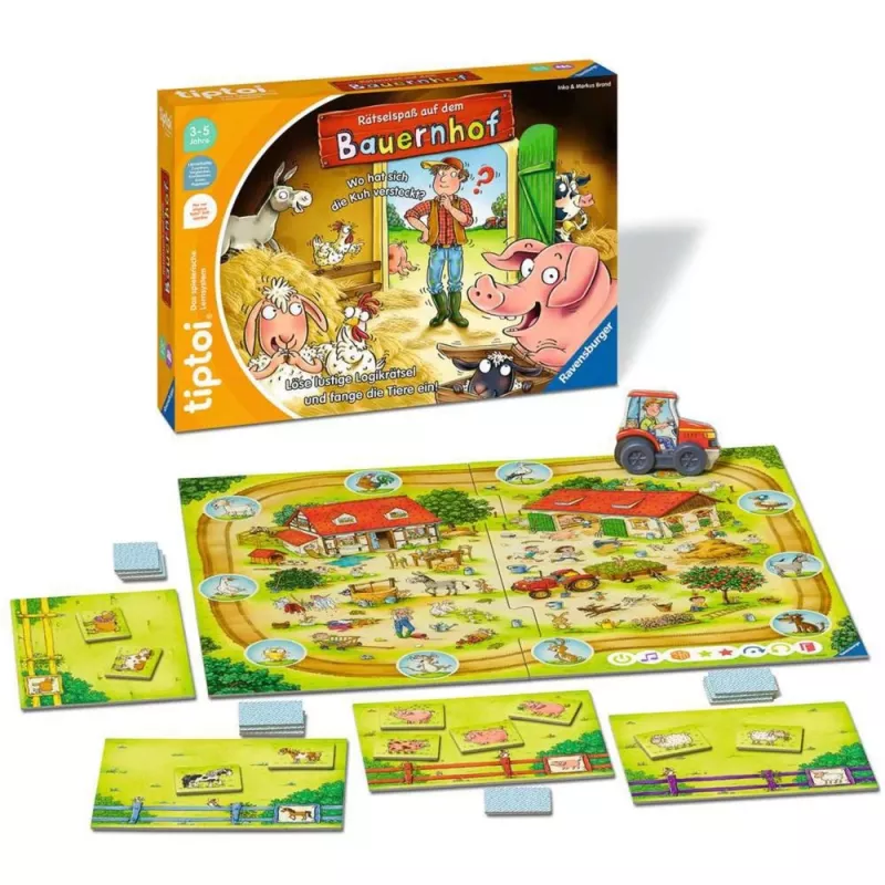 tiptoi zabawa w puzzle na farmie, gra planszowa