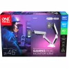 Uniwersalne podwójne ramię do monitora do gier (DM8220), uchwyt monitora biały, RGB