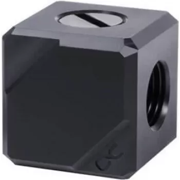 Alphacool Eiszapfen Connection Terminal 4-way G1/4 IG - Czarny Acetal (17557)