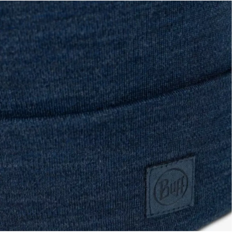 czapka BUFF MERINO HEAVYWEIGHT BEANIE SOLID NIGHT Niebieski