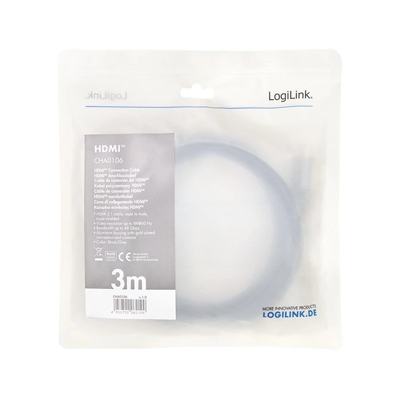 Kabel HDMI LogiLink CHA0106 3m