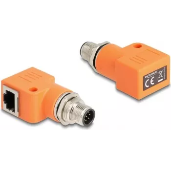 DeLOCK 60627 adapter złączy M12 RJ45 Pomarańczowy