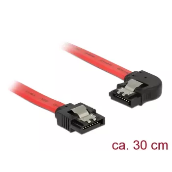 Kabel SATA DeLOCK 83963 0,3 m SATA 7-pin Czarny Czerwony