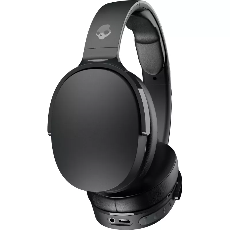 Słuchawki nauszne Skullcandy Hesh Evo — przewodowe i Bluetooth 5.0, bateria 36 h, USB-C, 3,5 mm, składane, redukcja szumów, czarne
