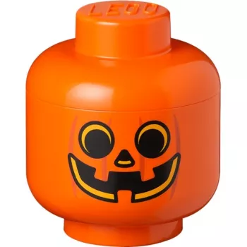 LEGO Storage Head pumpkin, klein, Pojemnik do przechowywania pomarańczowo-czarny