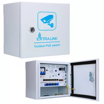 Przełącznik niezarządzalny Extralink Atlas 8x RJ45 1000Mbps PoE 120W
