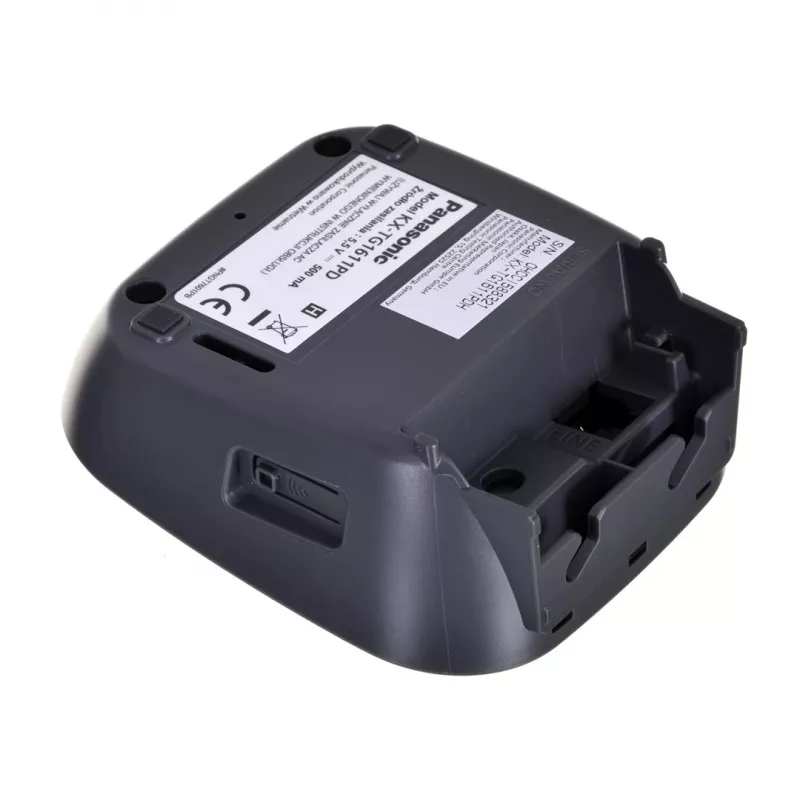 Telefon DECT Panasonic KX-TG1611, czarny, 1,9 GHz, wyświetlacz 1,25 cala, czas rozmowy do 15 h, książka telefoniczna na 50 kontaktów
