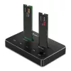 Qoltec 52274 Stacja dokująca do dysków M.2 SSD | NVMe | SATA | USB-C | DUAL 2 x 2TB