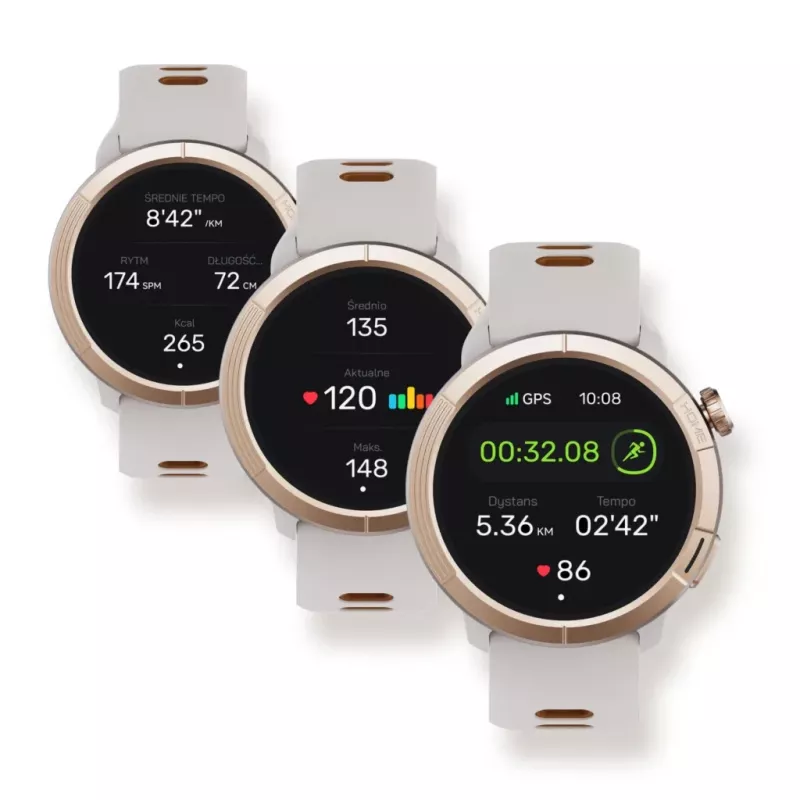 Smartwatch Stelio STSWA102GT Activ Pro GPS 46mm w kolorze złotego tytanu — GPS, koperta 46 mm, wykończenie tytanowe