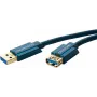 ClickTronic 1.8m USB 3.0 A/A m/f 1.8m USB A USB A niebieski kabel USB (70119)