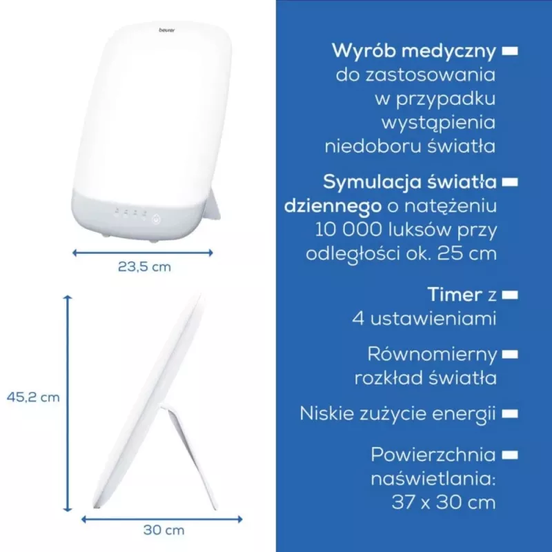 Lampa światła dziennego Beurer TL85 10000 luksów regulowana jasność, model 608.42