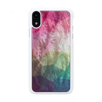 Etui na smartfona iKins do iPhone XR – wzór kwiatów wodnych, biały
