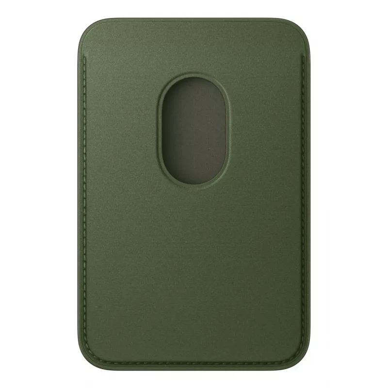Uchwyt na karty Apple iPhone FineWoven Wallet z MagSafe Moss zielony Microtwill