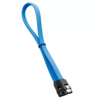CableMod ModMesh - Kabel SATA - Serial ATA 150/300/600 - SATA (W) do SATA (W) - 60 cm - Jasnoniebieski (CM-CAB-SATA-N60KLB-R)