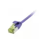 Patch kabel RJ45, CAT6A 500Mhz, 0,25m, liliowy, U/FTP, cienkiline Okrągły d=3,8mm, TPE/LSZH(Superflex), AWG32, z kablem Cat.7, Synergy 21 (S217391V3)