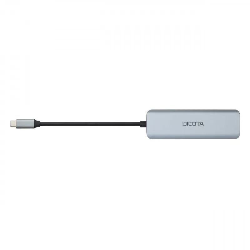 Hub USB Type-C DICOTA D32061 10000 Mbit/s Srebrny
