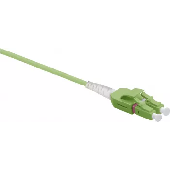 Kabel sieciowy Helos LWL Patch kabel Uniboot LC/LC Duplex 50/125µm OM5 5.0m zielony