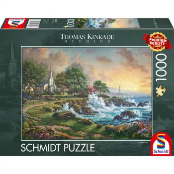 Thomas Kinkade Studios: Kleinod am Meer, Puzzle 1000 elementów