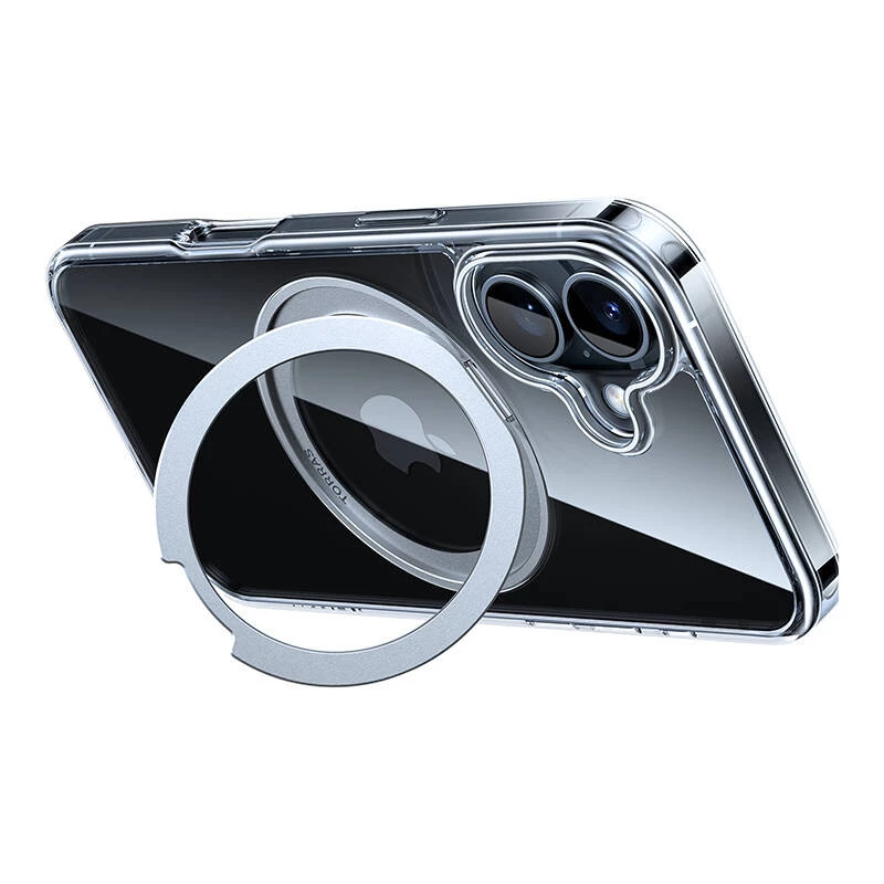 Etui ochronne Torras Ostand Pro do iPhone 16 Plus, przezroczyste cienki-fit, TPU/PC