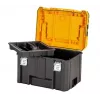 Skrzynka narzędziowa DeWalt DWST83343-1 — aluminium/tworzywo sztuczne, wodoszczelna, pokrywa na zawiasach, zamykana na klucz, 1 komora, 440×333×323 mm