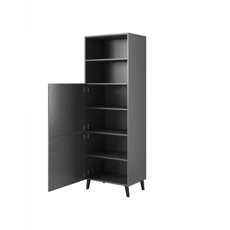 Szafka do przechowywania cama meble ABETO 60×40×176.5 cm grafit/połysk grafit