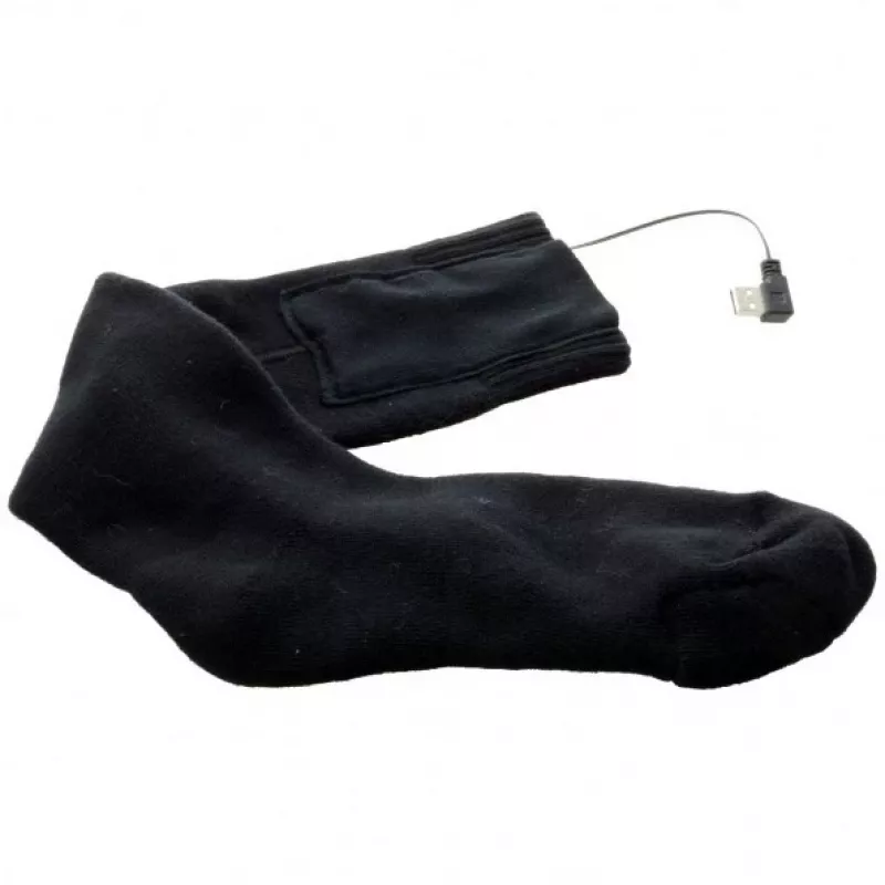 Skarpety sportowe Glovii GQ2L unisex L z wbudowanym elementem grzewczym, mieszanka bawełny i elastanu, czarno-czerwone
