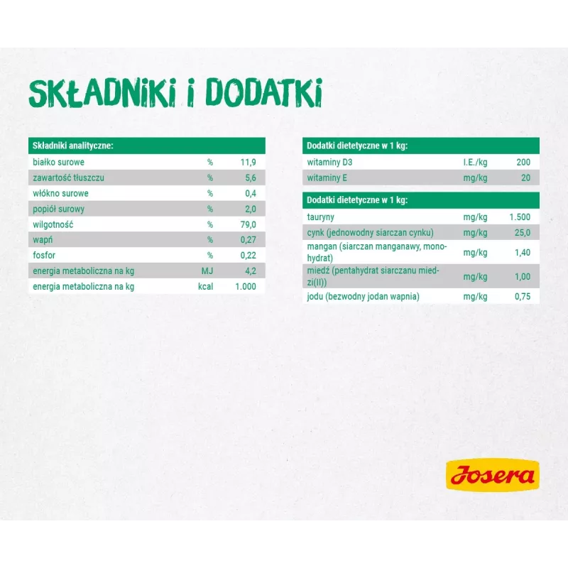 JOSERA Filet z kurczakiem i kaczką - mokra karma dla kota - 70 g