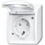 BUSCH JAEGER 20 EBW-54 - CEE 7/3 - 2P+E - biały - IP44 - 250 V - 16 A
