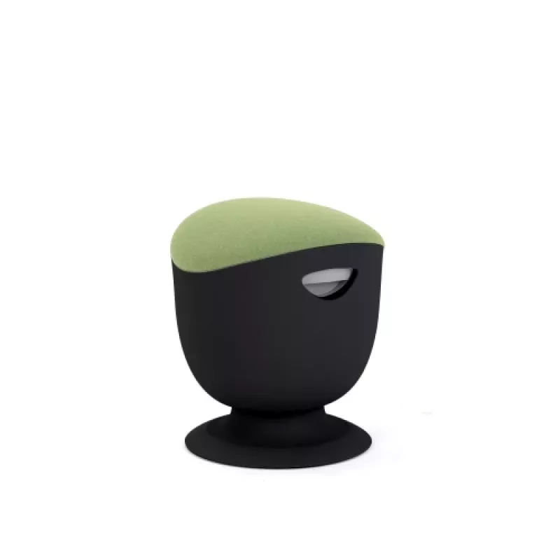 Ergonomiczny stołek balansowy Up Up Seul Czarny, D42 Zielony materiał