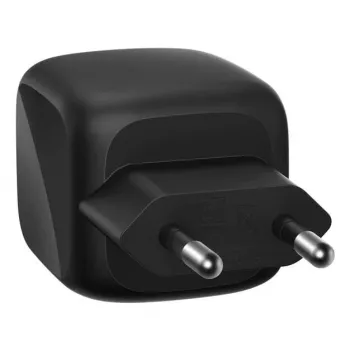 Szybka ładowarka sieciowa Belkin WCH019kqBK — 2× USB‑C, czarna, zabezpieczenia OVP/OC/OT/SC
