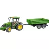 Model ciągnika BRUDER John Deere 5115 M z przyczepą wywrotką