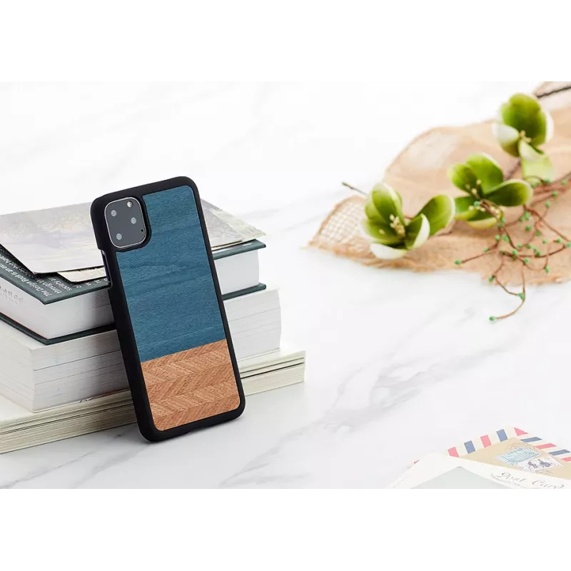 Etui na telefon man and wood do iPhone 11 Pro Max — denim Czarny ochronne etui