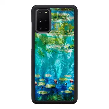 Etui na telefon iKins Samsung Galaxy S20+ — czarne lilie wodne