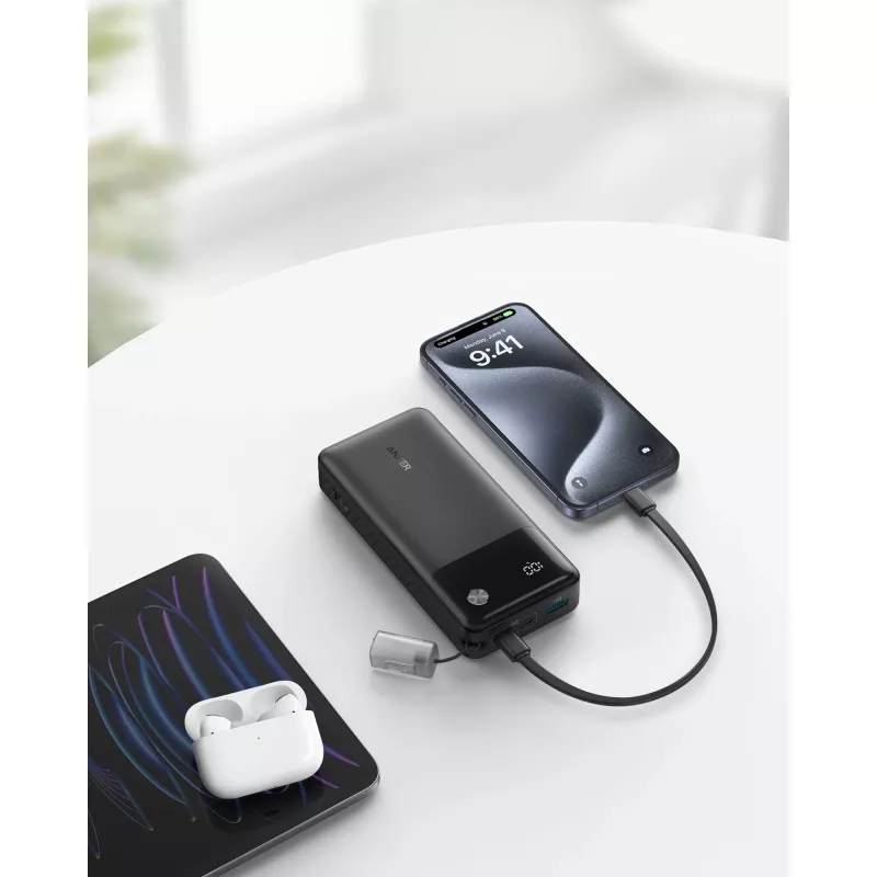 PowerBank z kablem USB-C 20000 mAh 30W Czarny