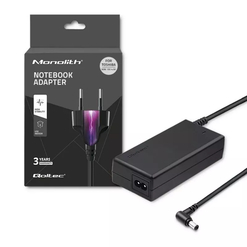 Qoltec 50076 Zasilacz / falownik 90W Czarny do użytku wewnętrznego