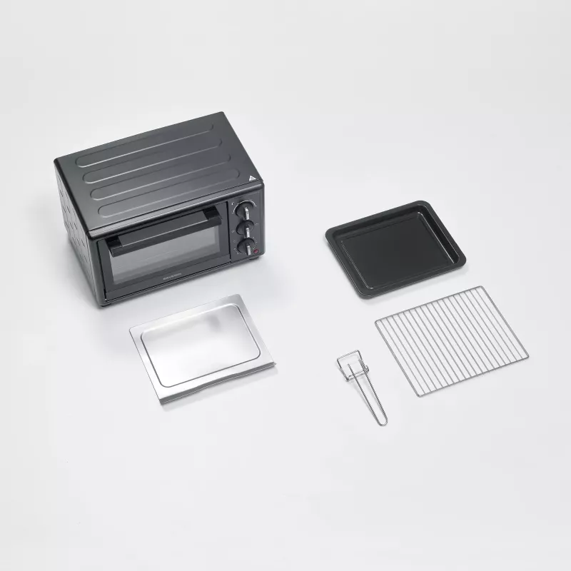 Elektryczny mini piekarnik SEVERIN TO 2078 — pojemność 20 l, 1600 W, czarny, wolnostojący