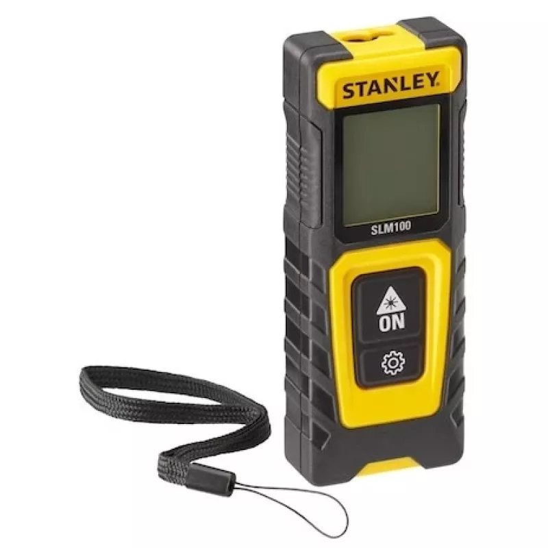 Dalmierz STANLEY SLM100 — zasięg lasera 30 m, kompaktowe ręczne narzędzie pomiarowe