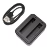 Puluz USB Dual Batteries Charger PU818 dla Insta360 X3 — dwuslotowa ładowarka USB