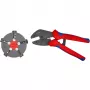 Knipex 97 33 02 zaciskarka do kabli Narzędzie do zaciskania niebieski, czerwony