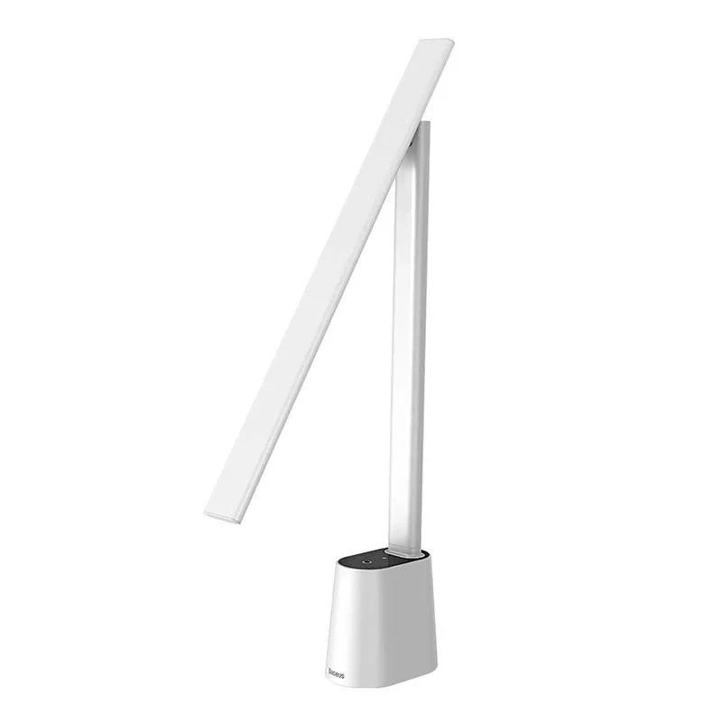Lampa biurkowa Baseus Smart Eye Składana Akumulatorowa Biała — składana lampa biurkowa LED, akumulator, regulowane ramię i głowica