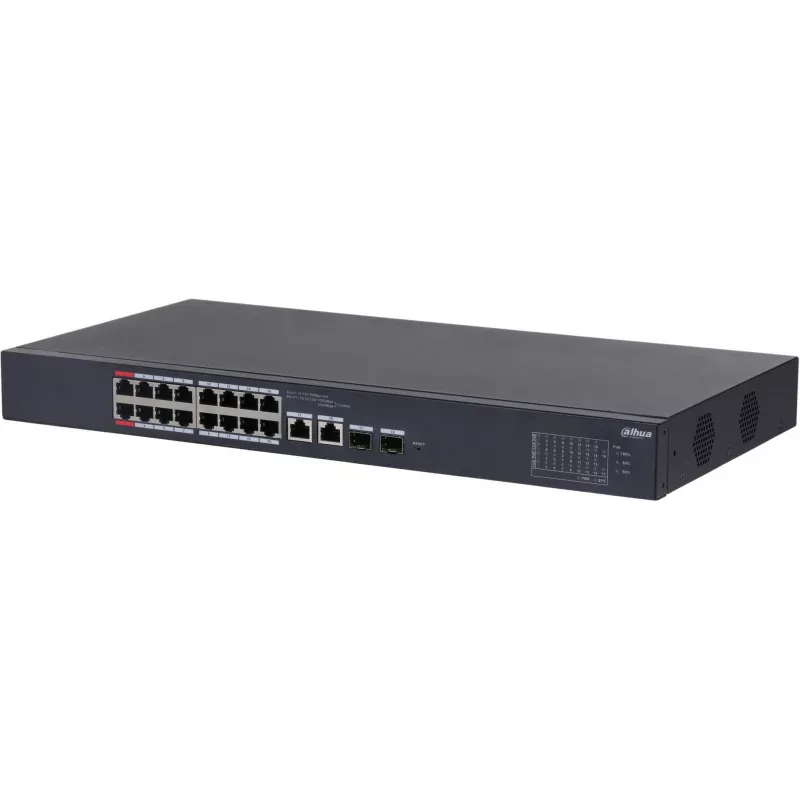 Dahua Technology DH-CS4218-16ET-240 przełącznik sieciowy Zarządzalny L2 Gigabit Ethernet (10/100/1000) Power over Ethernet (PoE) Czarny