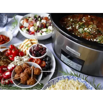 Wolnowar Crock-Pot CSC063X 7,5 L, 320 W, obudowa ze stali nierdzewnej, ceramiczna wyjmowana misa