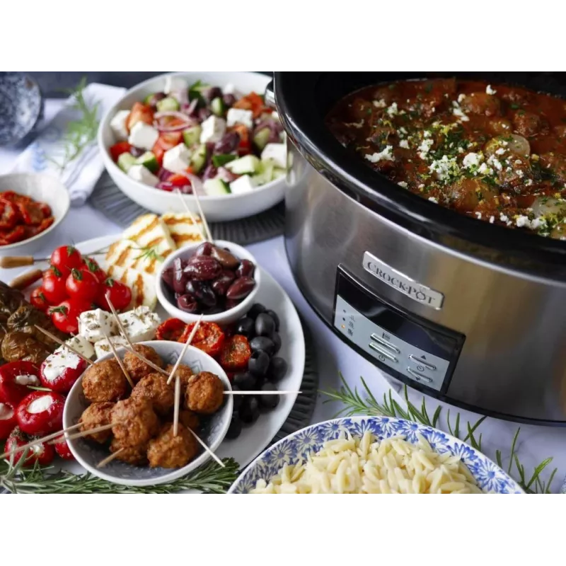 Wolnowar Crock-Pot CSC063X 7,5 L, 320 W, obudowa ze stali nierdzewnej, ceramiczna wyjmowana misa