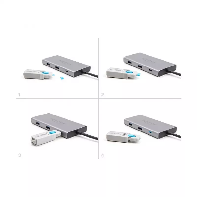 Blokada portu DeLOCK 20926 USB Type-C 5 sztuk + narzędzie do blokowania