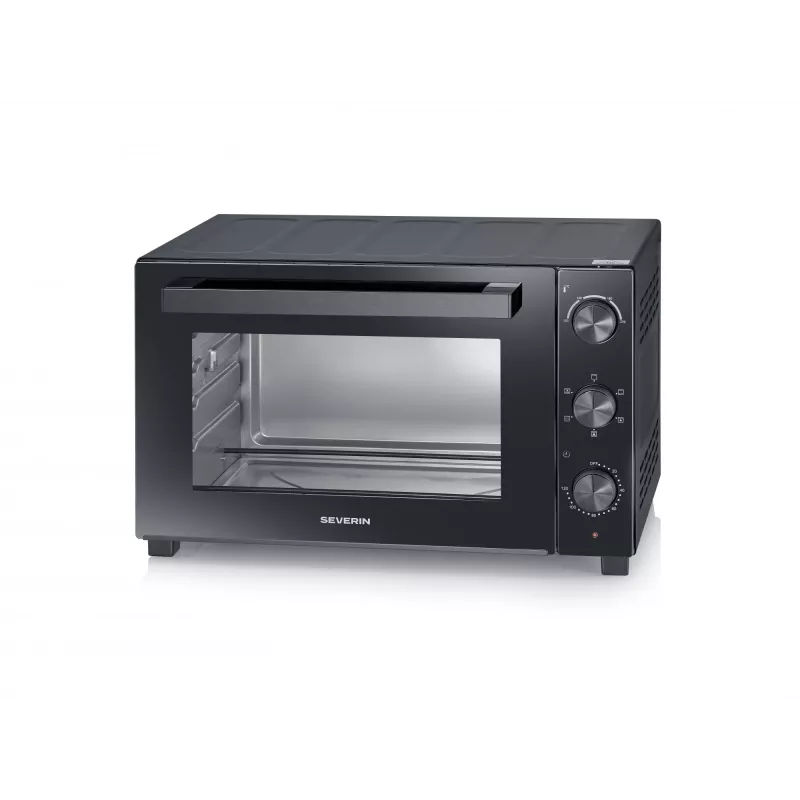 Wolnostojący piekarnik nablatowy SEVERIN TO 2076 — 46 l, 1800 W, czarny, 515×420×365 mm