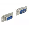 Złącze przewodowe DeLOCK 65882 Sub-D 9 pin Niebieski Srebrny