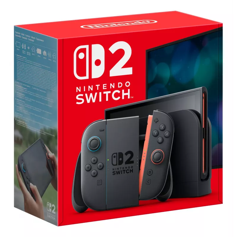 Nintendo Switch 2, Nintendo Switch 2, Czarny, Analog / Cyfrowy, D-Pad, Przycisk Home, Przycisk Menu, Przycisk Zasilania, Przyciski, LCD