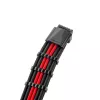 Zestaw kabli zasilających CableMod C-Series PRO RM Czarny Label CM‑PCSR‑16P3KIT‑NKKR‑R — oplecione kable PSU w kolorach czarnym i czerwonym