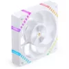 Wentylator obudowy 120mm Jonsbo HF2-120 biały — odwrócone łopatki, PWM, ARGB