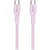 Kabel CANYON OnWire 60CL C-C 60W COLOR Pleciony 1m Różowy
